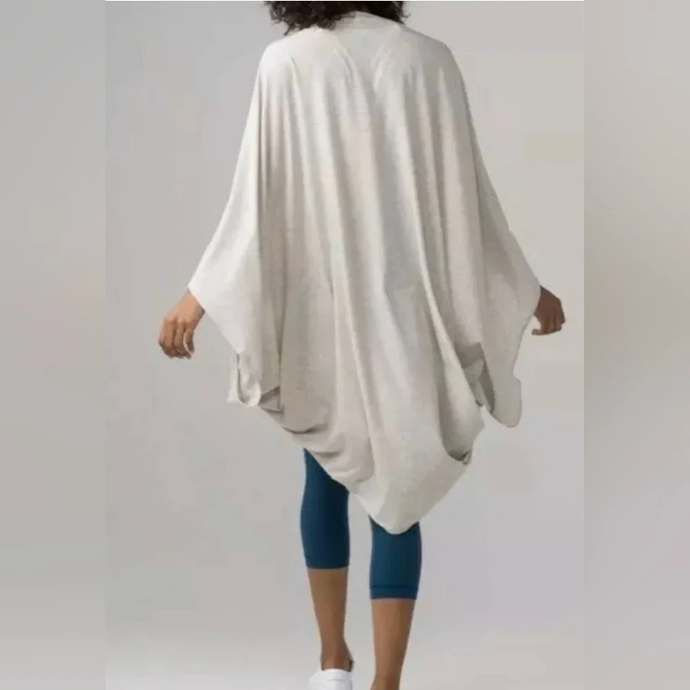 lululemon athletica Light Grey Draped Poncho